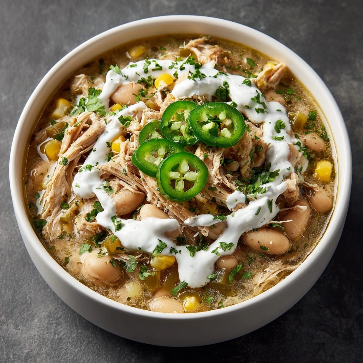 Imagine savory One-Pot Pickle-Fix White Chicken Chili; you can almost smell the comforting aromas and see the texture.