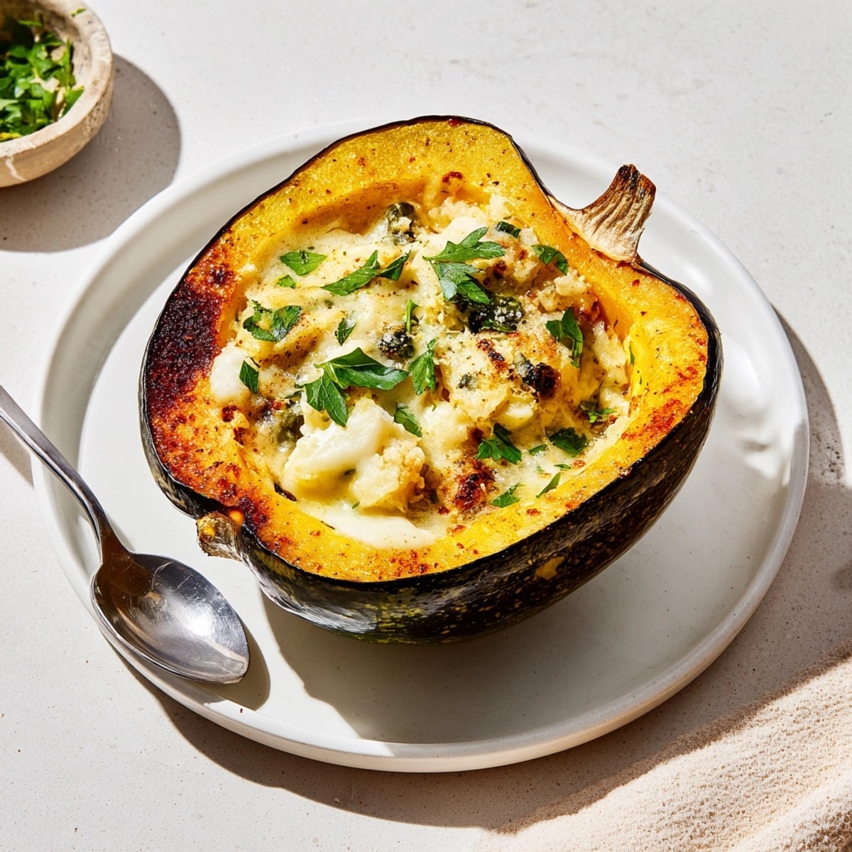 Imagine the rich, four-cheese Alfredo cascading from roasted squash in this 4-Cheese recipe.