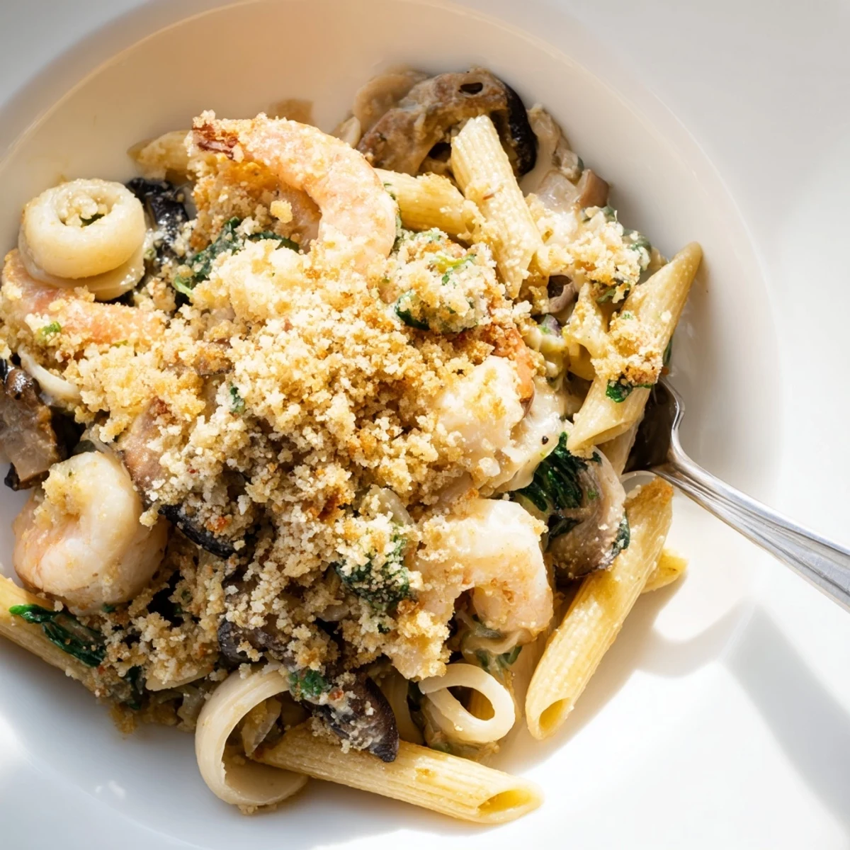 Japanese Seafood Pasta Bake