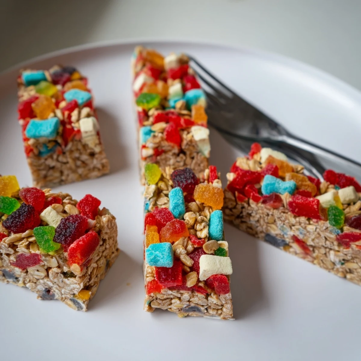 A tempting mash-up of oats, chewy gummies, and crispy candies for perfect snacks.
