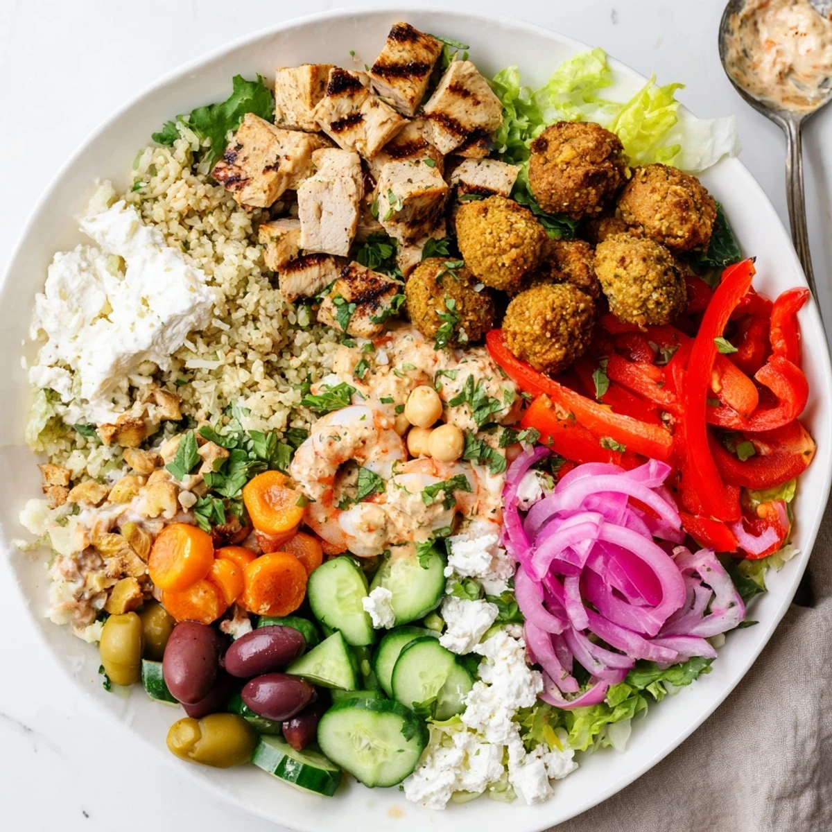 A colorful spread of Build-Your-Own Boards & Bowls inviting guests to customize meals.  