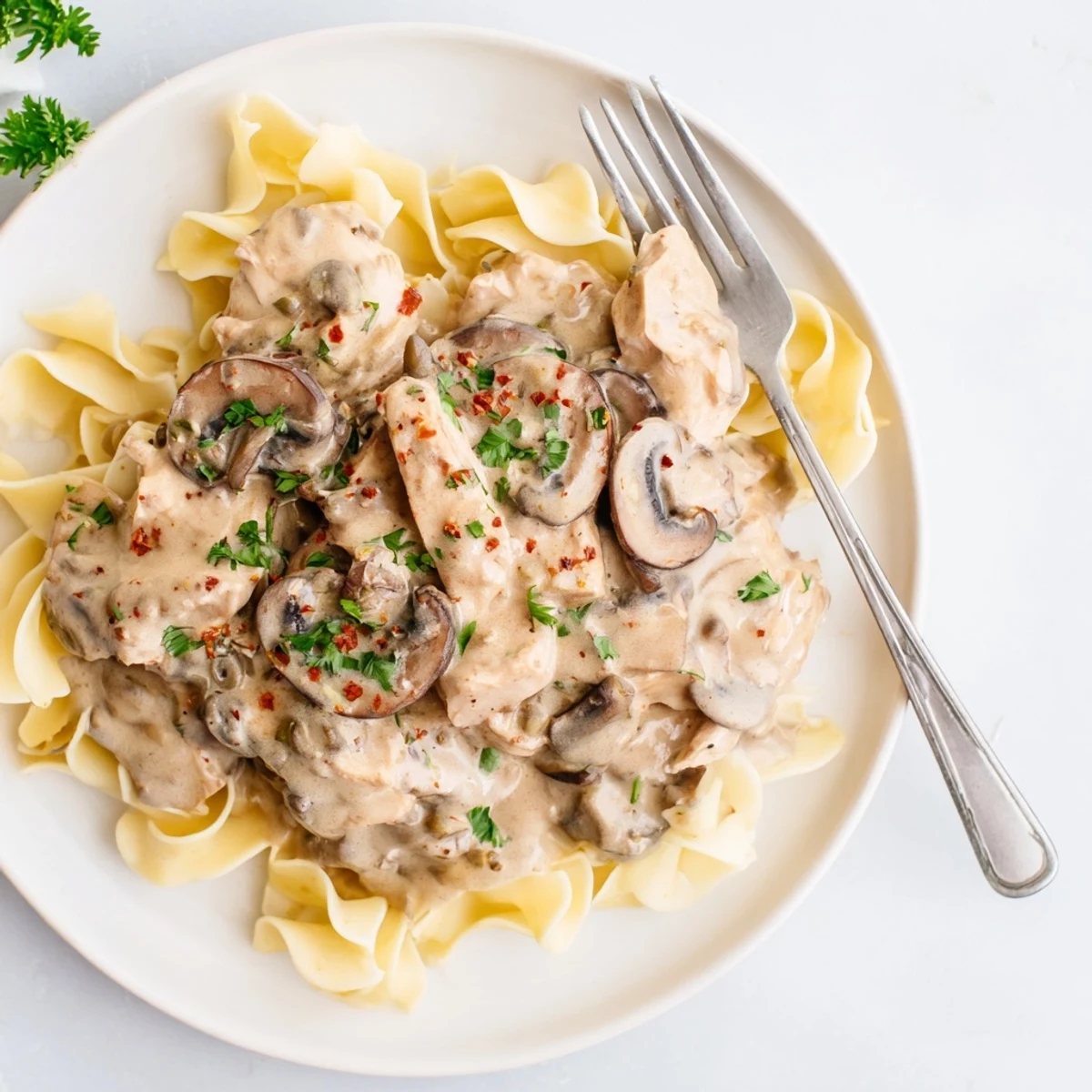 Creamy Chicken Stroganoff