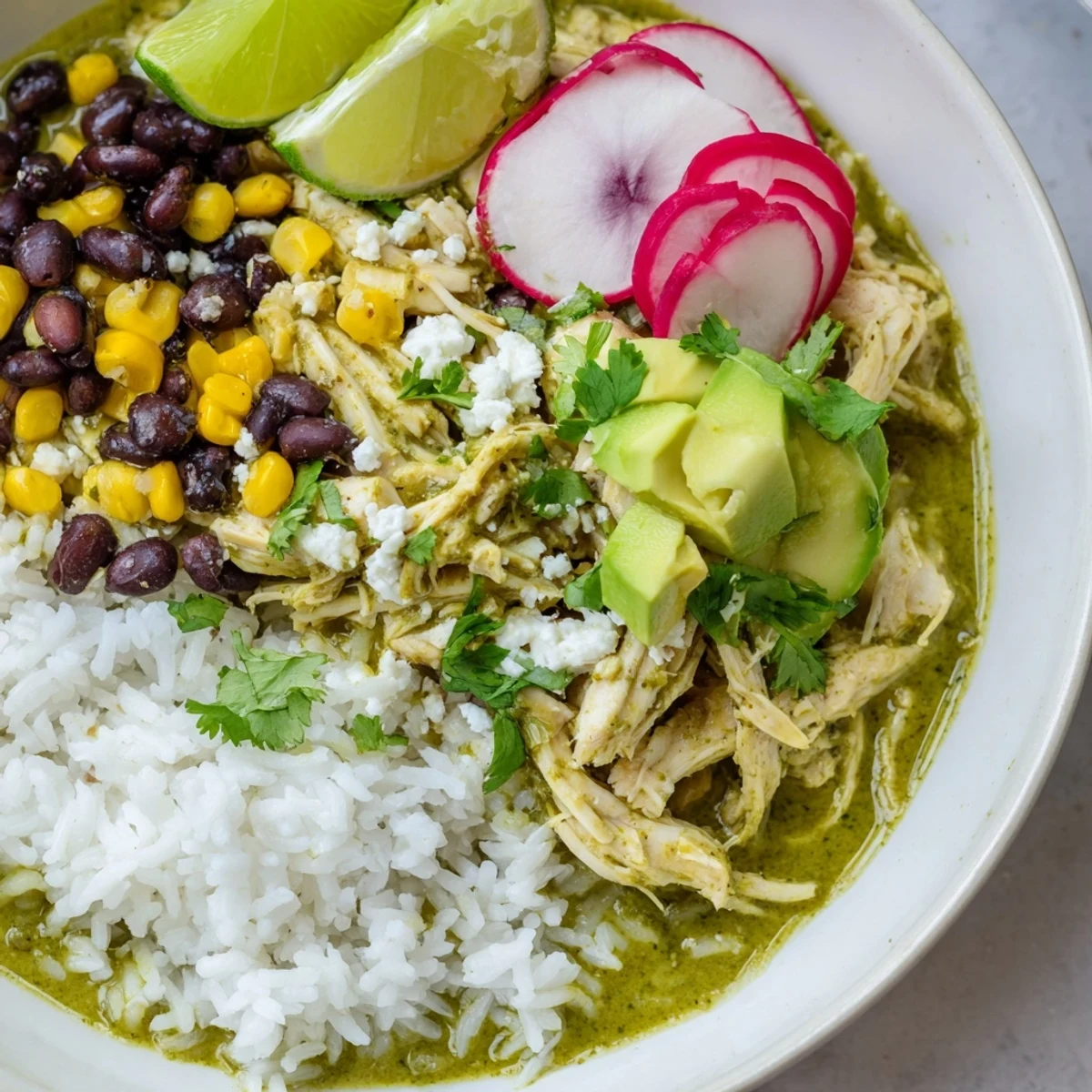 Green Enchiladas Rice Bowl