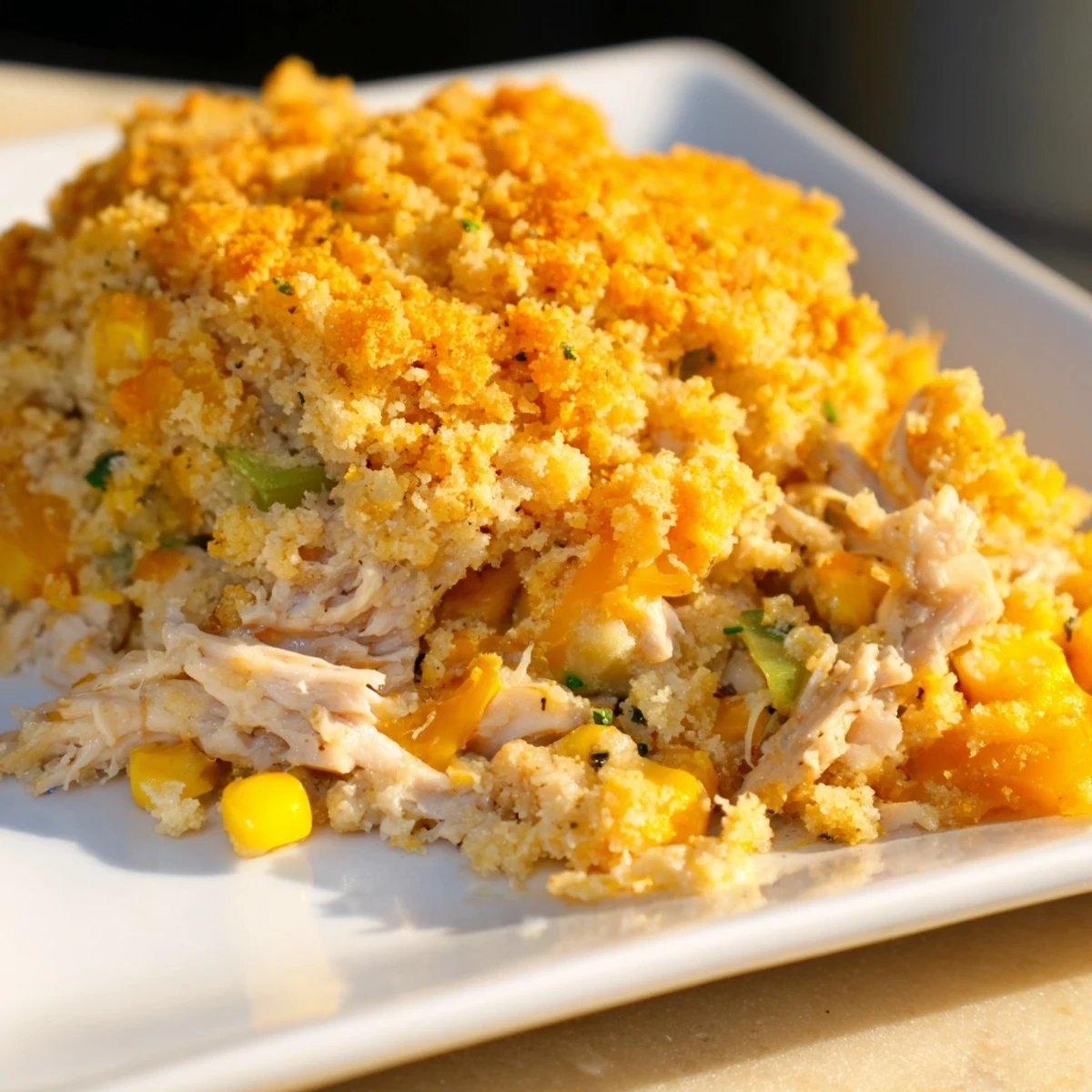 Southern Cornbread Chicken Casserole