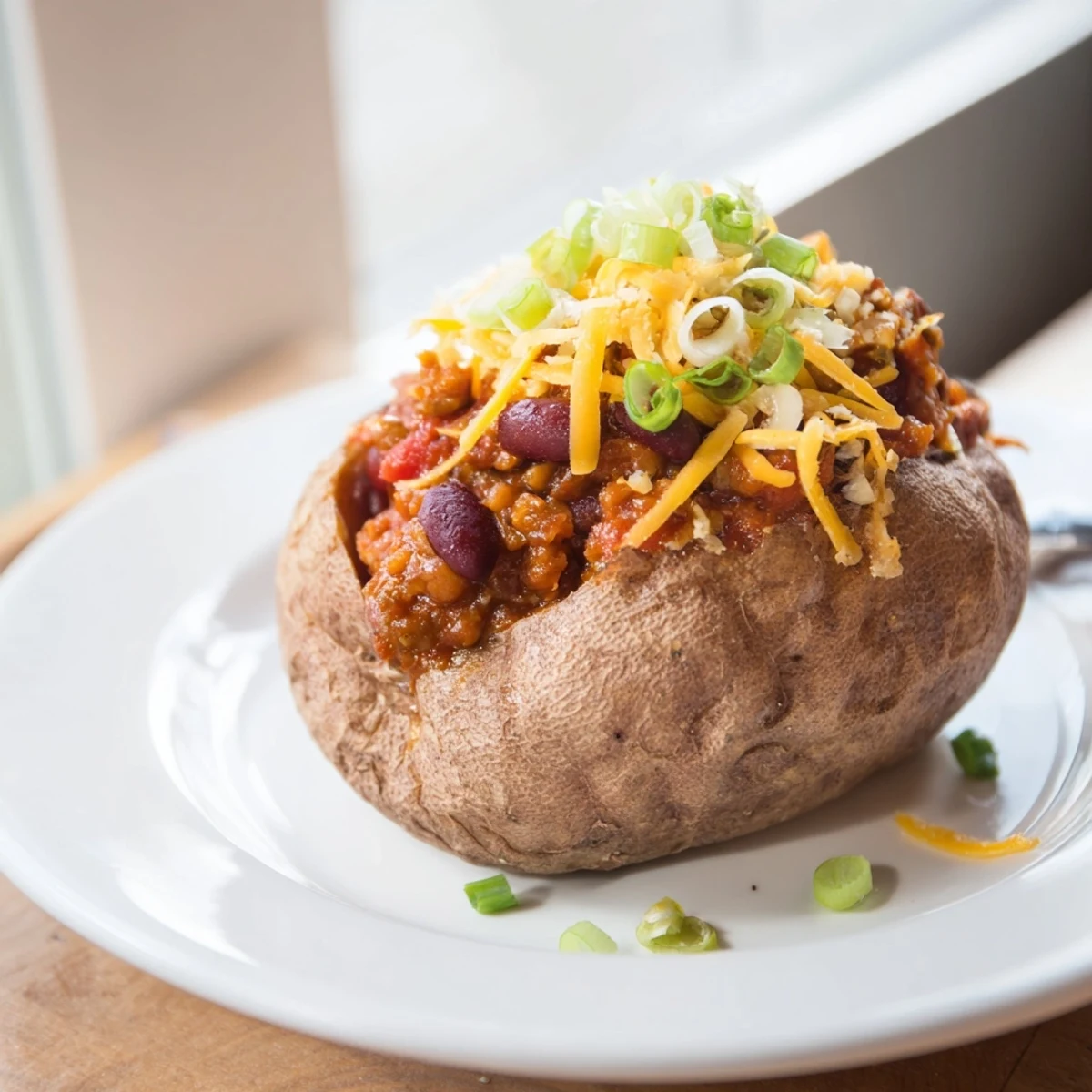 Chili Style Baked Potatoes