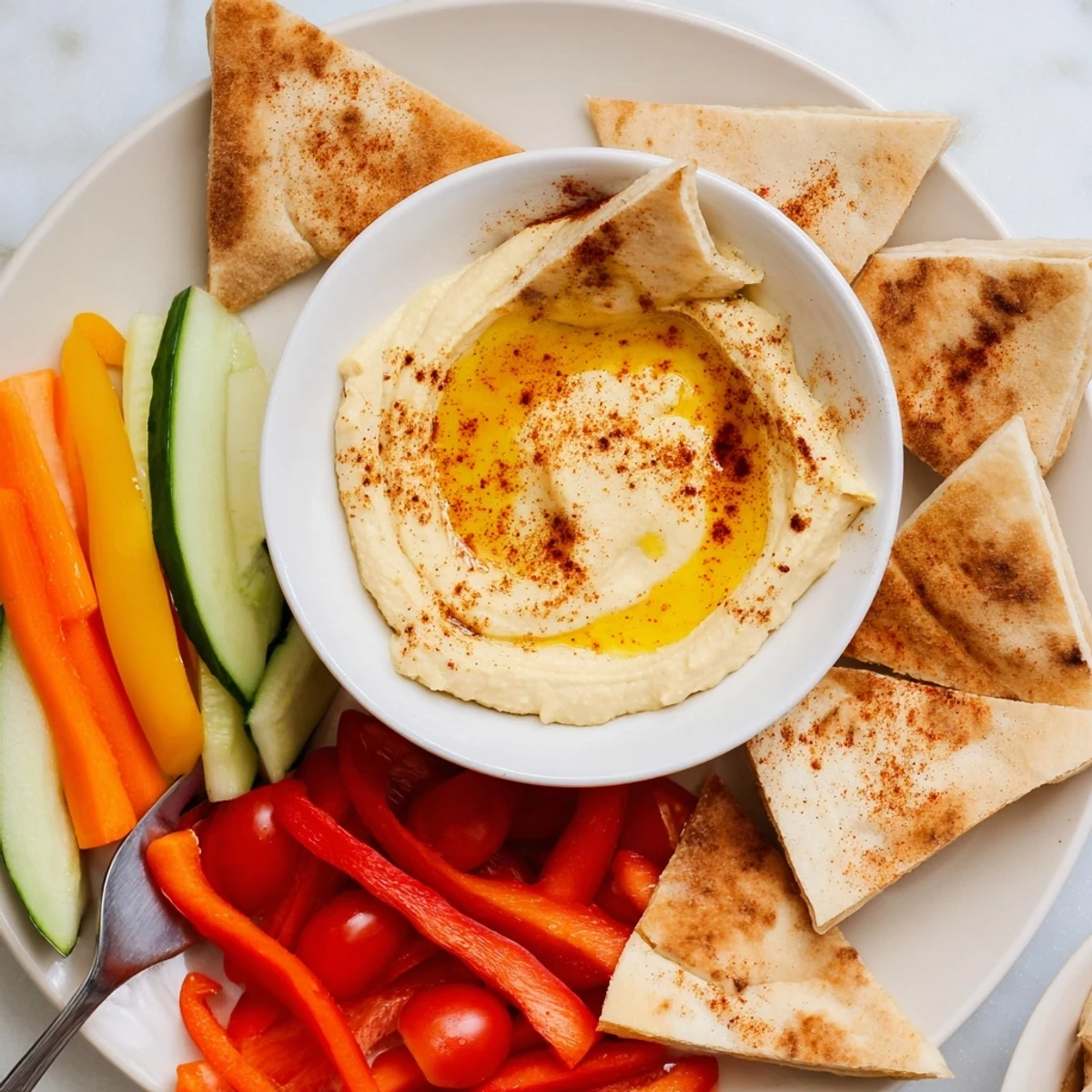DIY Hummus Homemade Pita