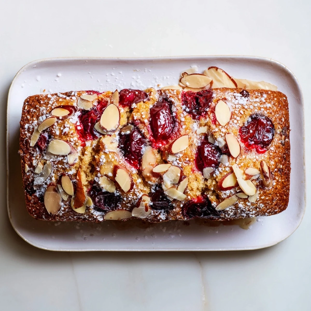 Cherry Almond Loaf Cake