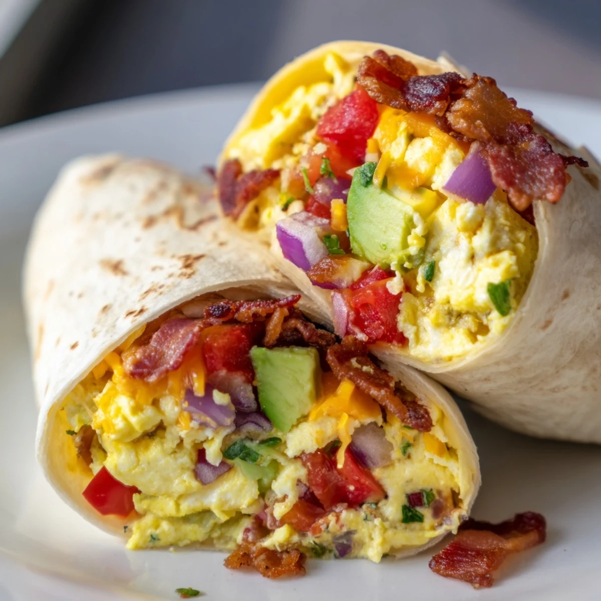 Easy Festive Breakfast Burrito Wraps