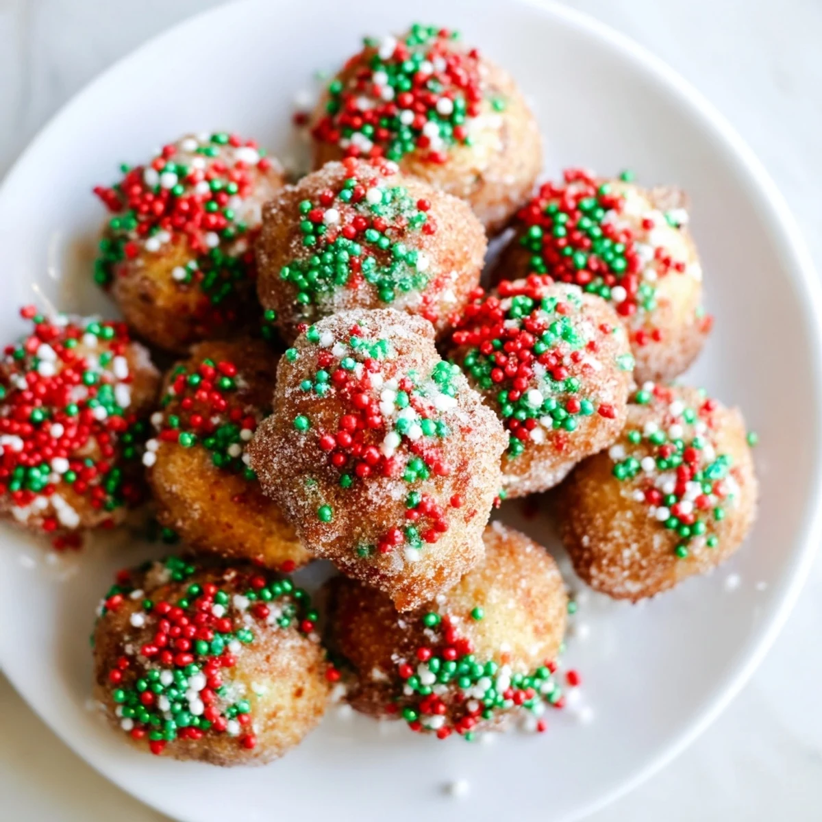 Air Fryer Christmas Donut Holes