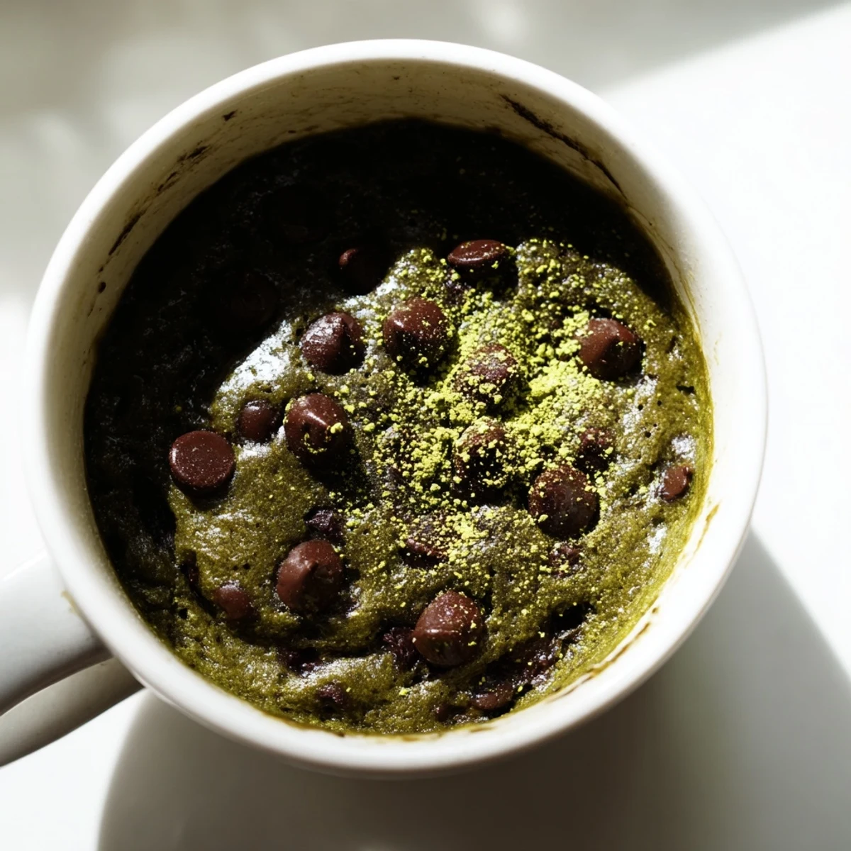 Matcha Peppermint Brownie Batter