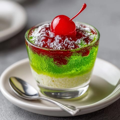 Gory Zombie Brain Gelatin Shots: sweet-tart lime gelatin with a creamy, boozy cherry &quot;brain.&quot;