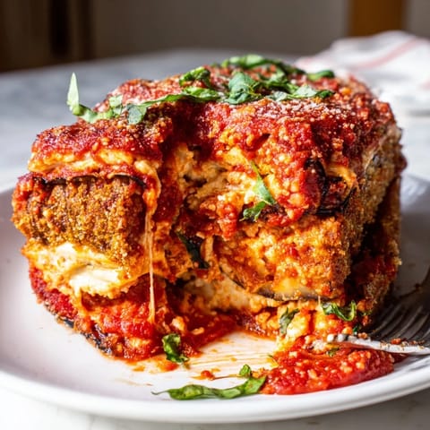 Eggplant Parmesan Lasagna Casserole