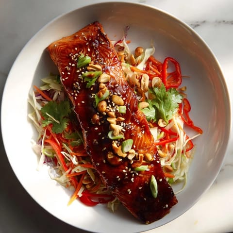 Teriyaki Salmon Asian Slaw Bowl