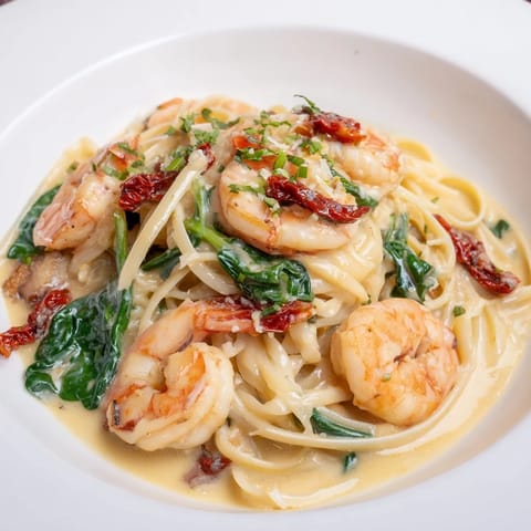 Tuscan Garlic Shrimp Pasta