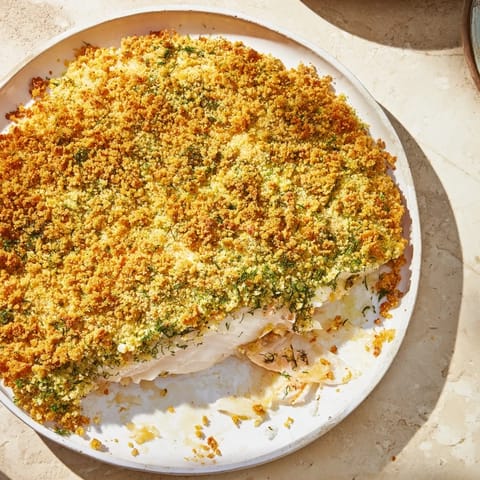 Baked Cod with Cracker Topping