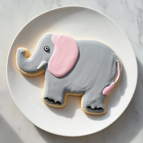 Large, freshly baked Biscuits Amical Éléphant Géant cookies, ready for a fun party treat.