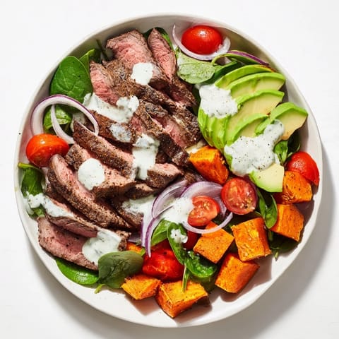 Beef Avocado Sweet Potato Bowl
