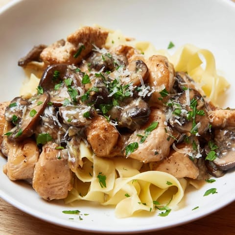 Creamy Mushroom Chicken Pasta