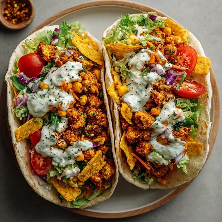 Imagine a plate of delicious 15-Minute Buffalo Chickpea Crunch Wraps, a vegetarian delight with a perfect crunch and bold flavor.