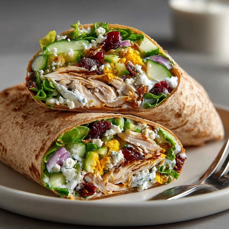 A colorful Thanksgiving Leftover Turkey Wrap Bar with warm turkey, stuffing, and vibrant veggies.