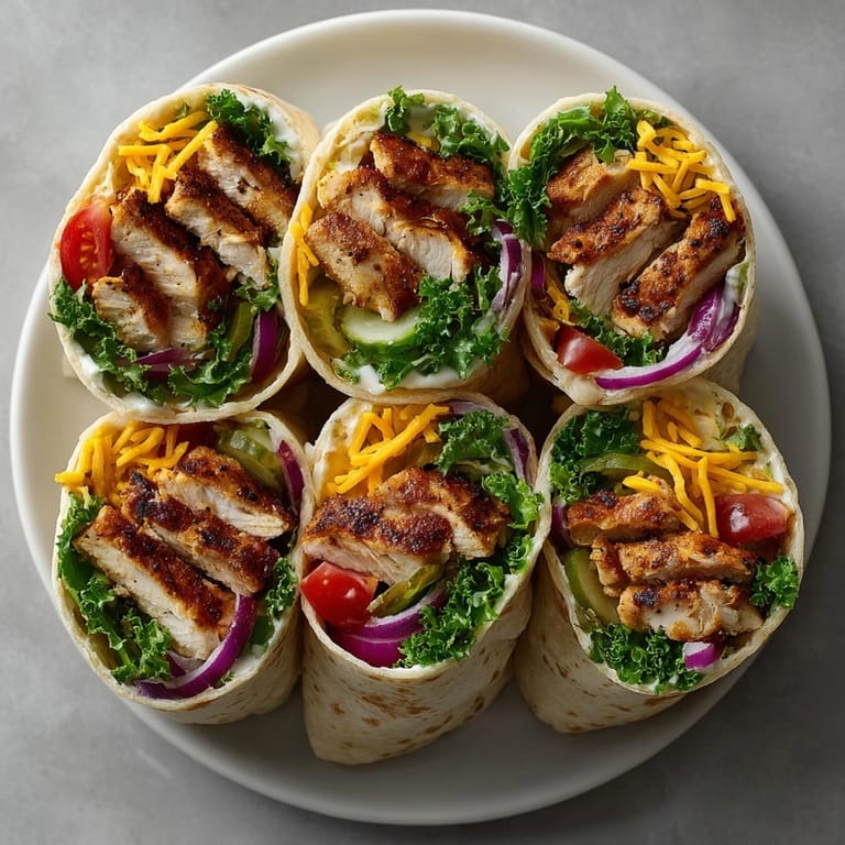 These delicious Pickle Juice Marinated Chicken Wraps feature perfectly grilled chicken and a creamy, tangy dipping sauce.