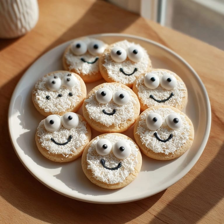 Eye-catching Googly Eyeball Sugar Cookies recipe, baked golden brown, and decorated with whimsical eyes.
