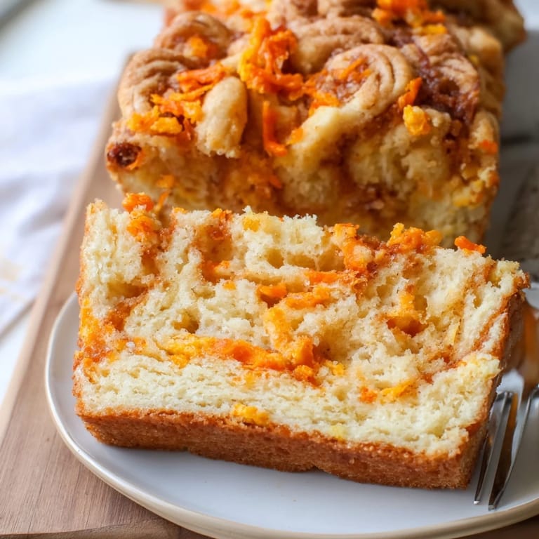 Sliced Flamin Hot Cheddar Cinnamon Sugar Biscuit Muffin Loaf showcasing its golden crust and spicy sweetness.