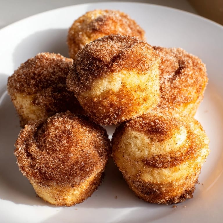 Delicious Sweet Tea Cinnamon Sugar Monster Cake Muffin Balls perfect for snacking or dessert.  