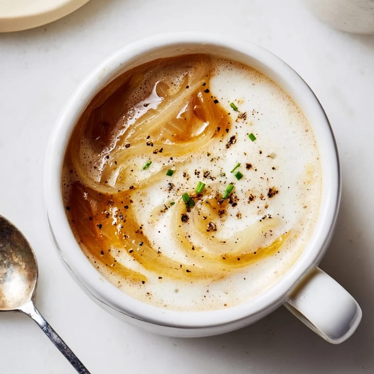 Experience the unique flavors of Onion Latte, blending espresso with savory caramelized onions.  