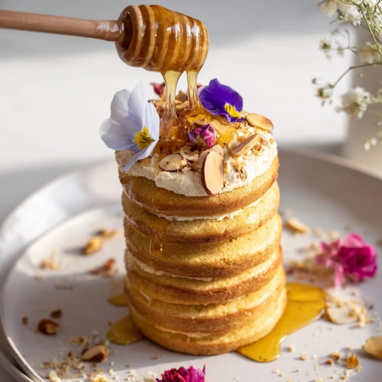 Indulge in a beautiful The Honey-Drip cake, a layered delight, perfect for sharing and dipping.