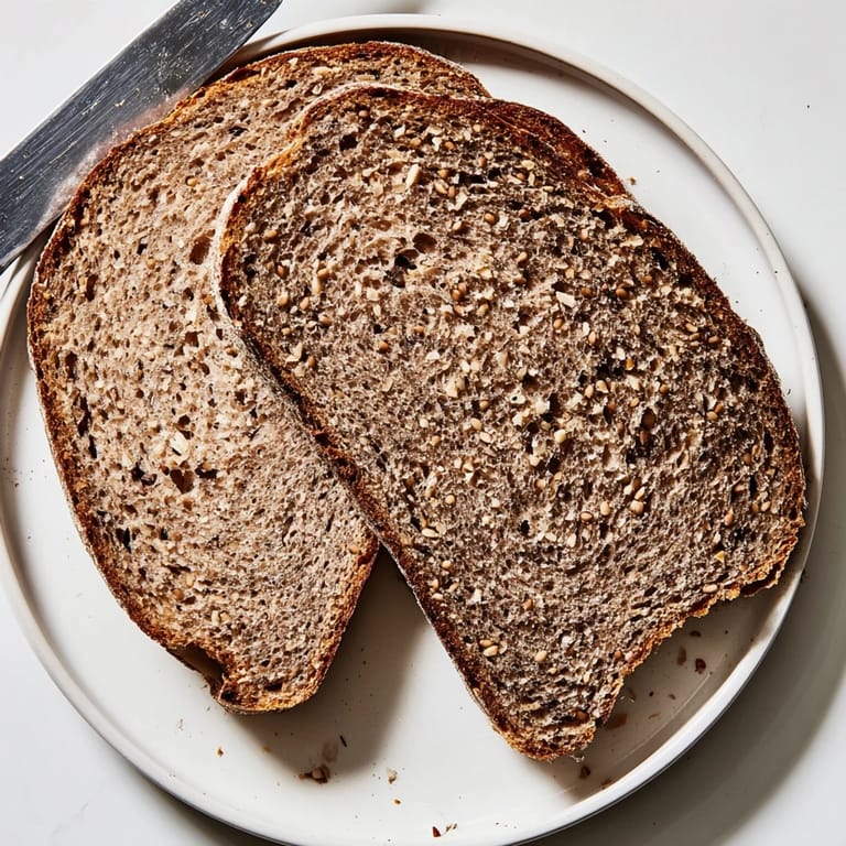 Estonian Leib sourdough bread's dark, crusty surface and soft crumb, perfect with butter or cheese.