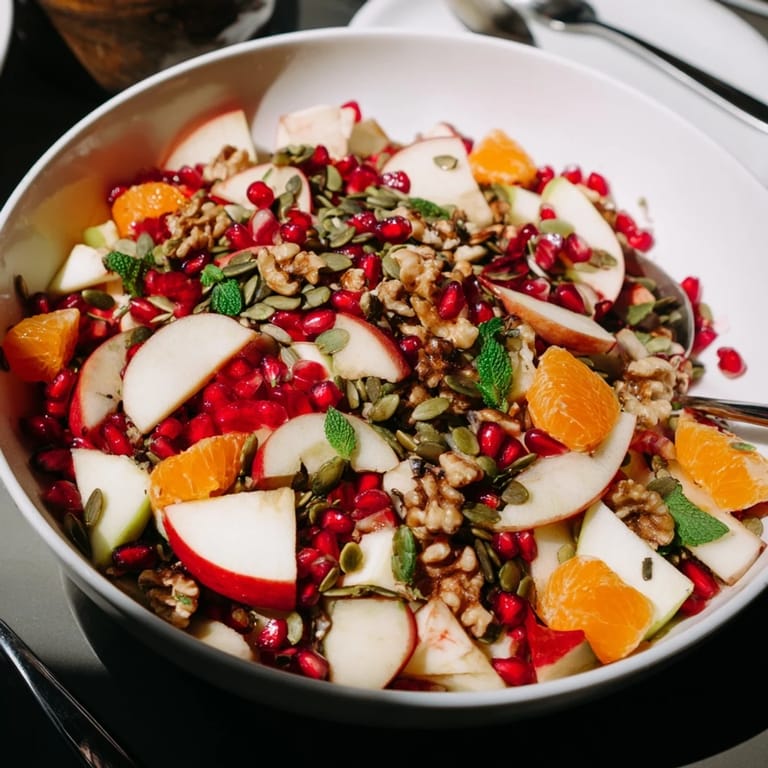 This refreshing Pomegranate and Walnut Salad pairs perfectly with grilled chicken or a light cheese plate.